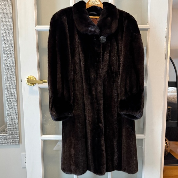 💎 Luxurious Vintage Mink Fur Coat - Leclair & Faucher, Montreal SZ L/XL - Picture 14 of 15